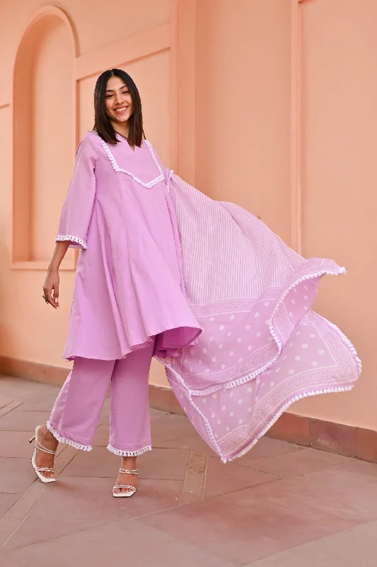 Leya Trio Cotton Suit Set