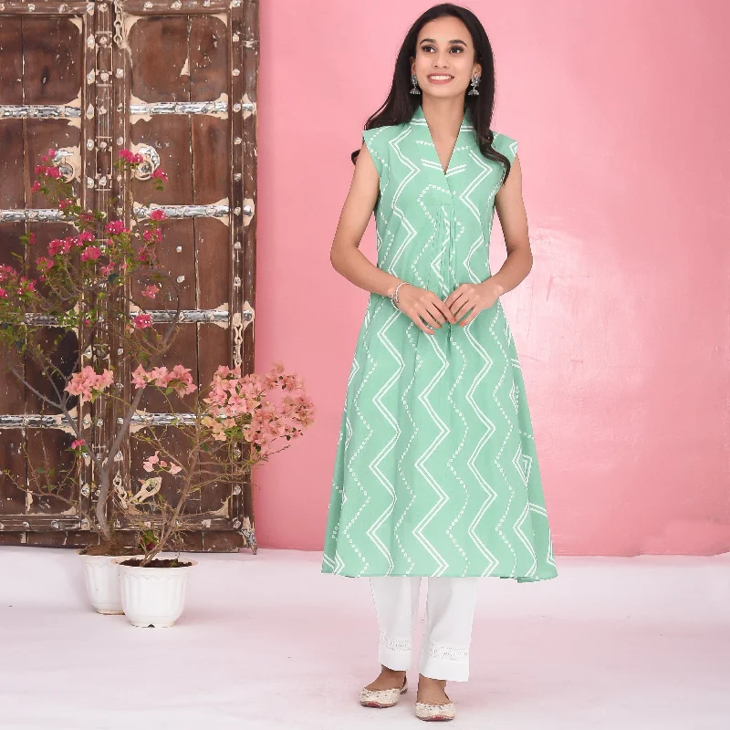 Light Green Cotton Kurta Set