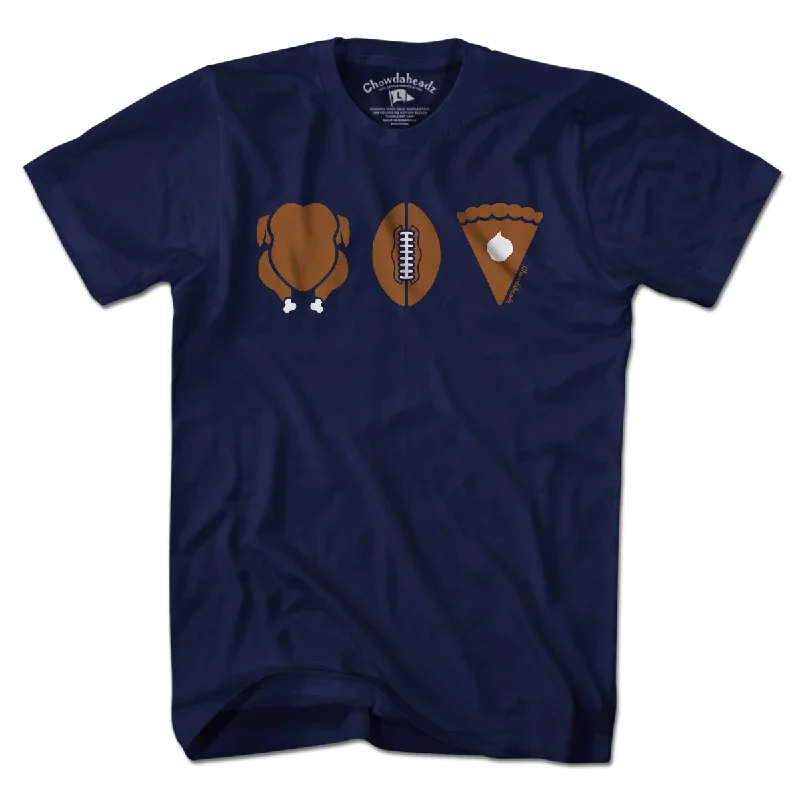 Turkey Football Pie Thanksgiving T-Shirt