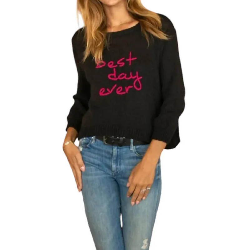 Best Day Ever Sweater In Black