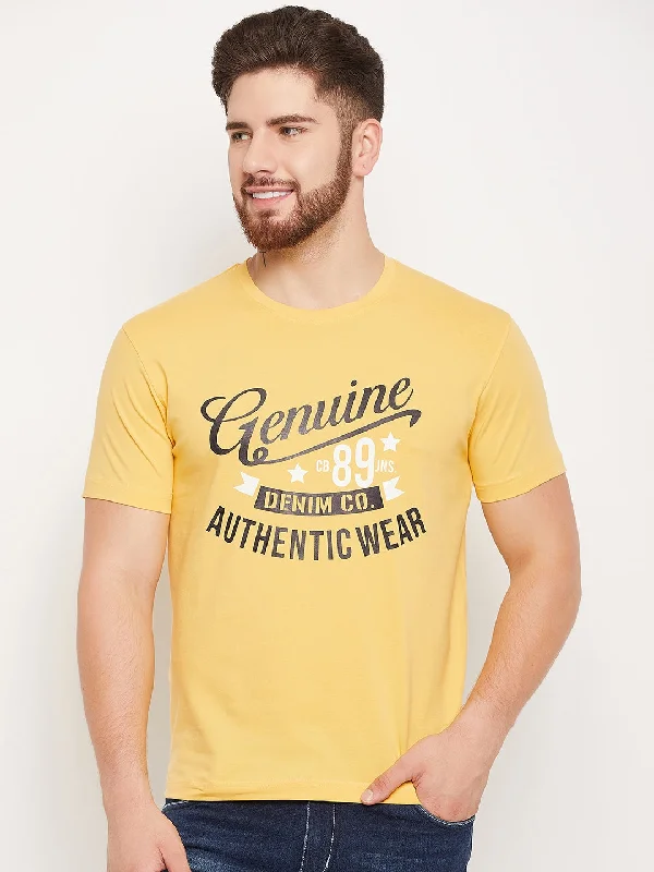 Men Yellow T-Shirt