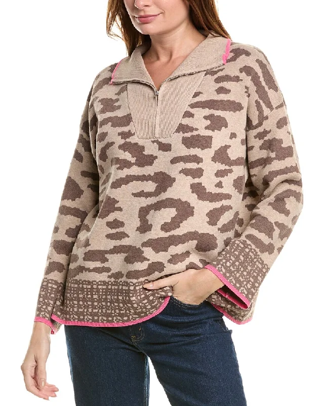 FATE Funnel 1/2-Zip Wool-Blend Sweater