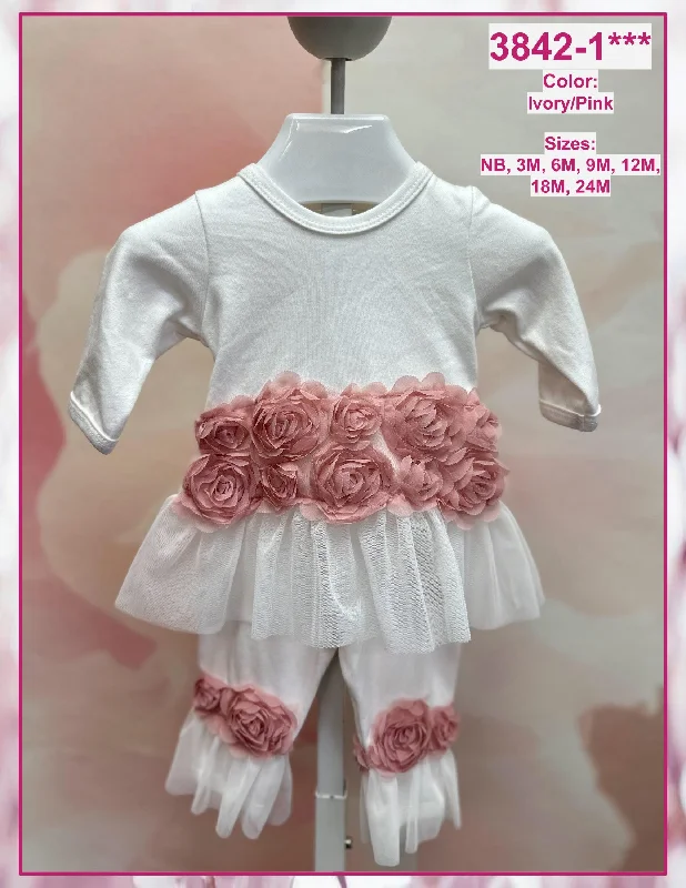 3 Piece Girls Top, Pants, & Headband Set