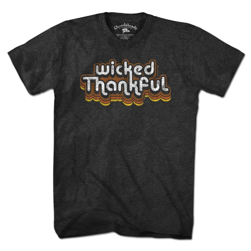 Wicked Thankful Retro Thanksgiving T-Shirt