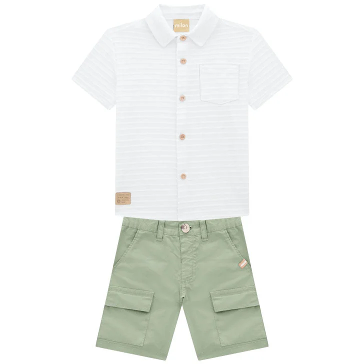 2 Piece Boys S/S Shirt & Shorts