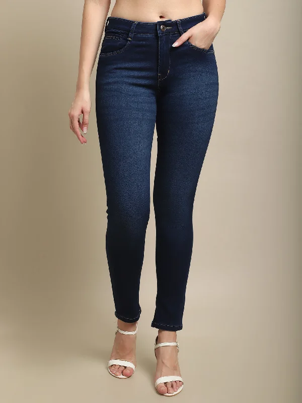 Women Dark Blue Jeans