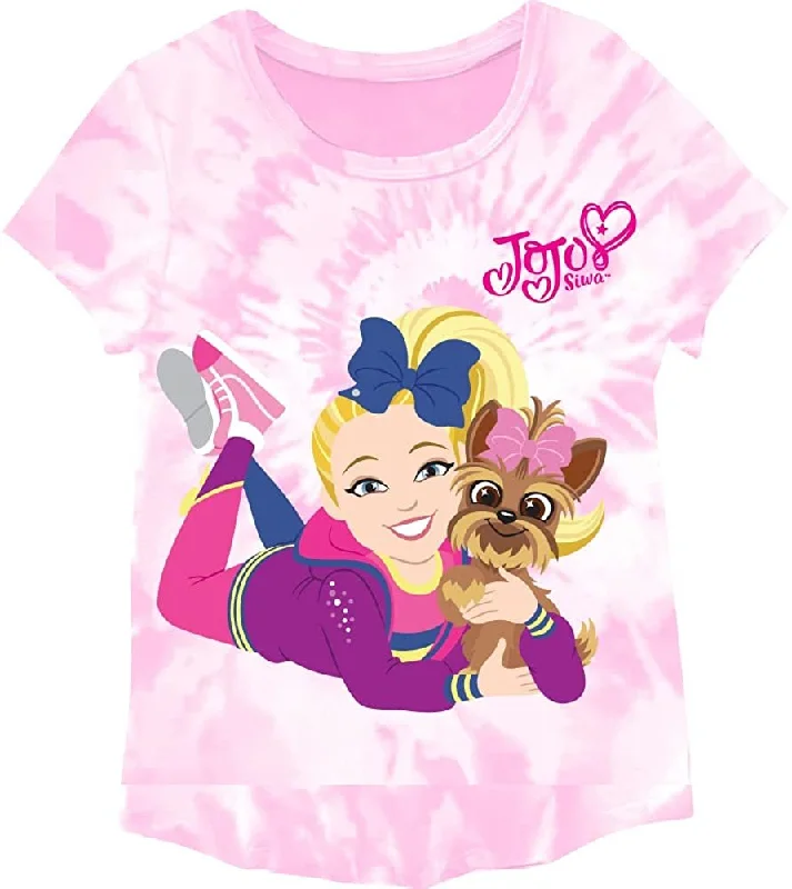 JoJo Siwa Girls Short Sleeve T-Shirt- Swirl Tie Dye T-Shirt