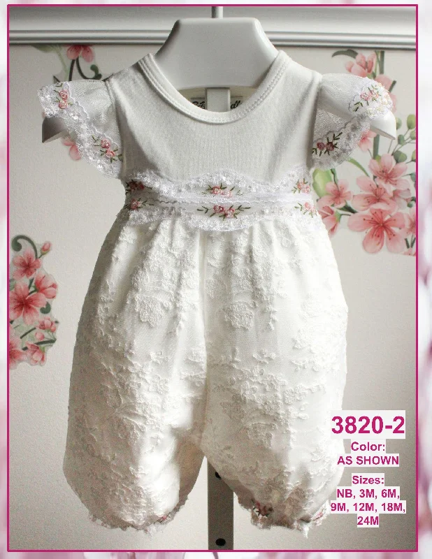 2 Piece Girls Lace Romper & Headband