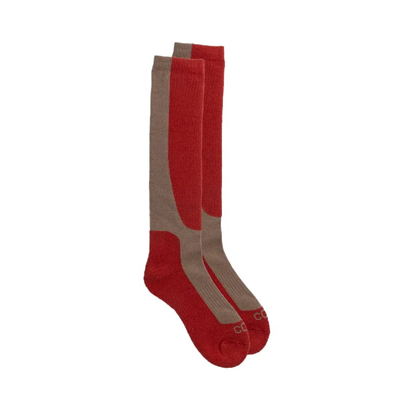 Coal Midweight Snow Socks - Red / Khaki