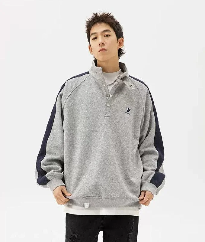 Side Stripe Half-Zip Pocket Sweatshirt