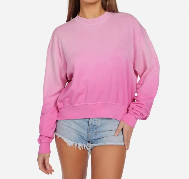 Exon Sweatshirt In Faded Pink