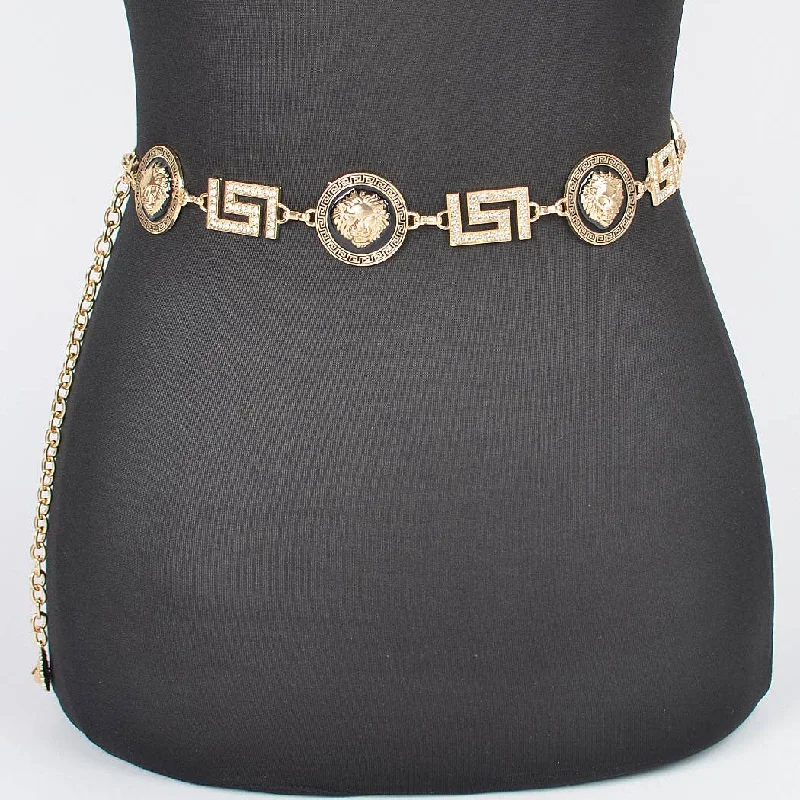 Plus Size Etal Rhinestone Chain Belt