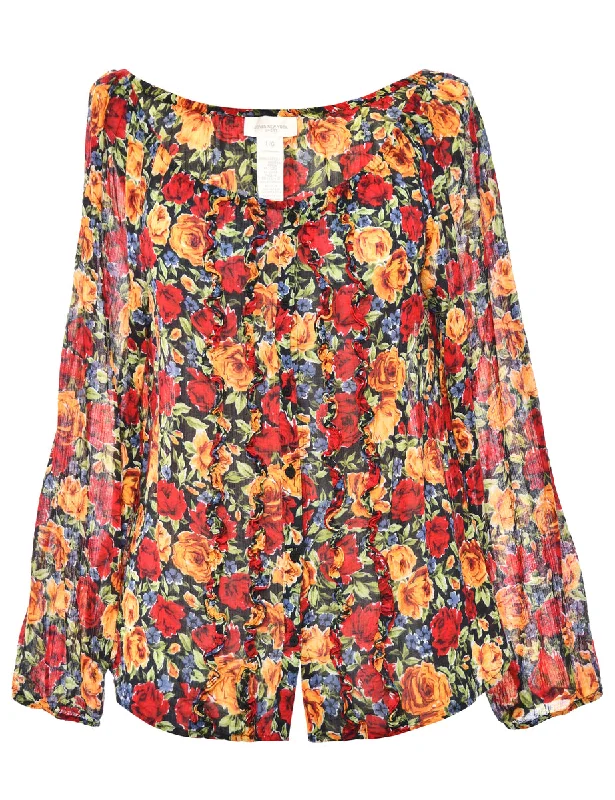 Floral Jones New York Multi-Colour Blouse - XL