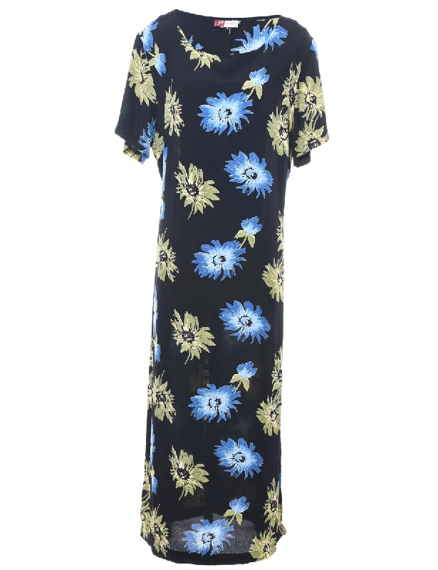 Floral Print Maxi Dress - XL