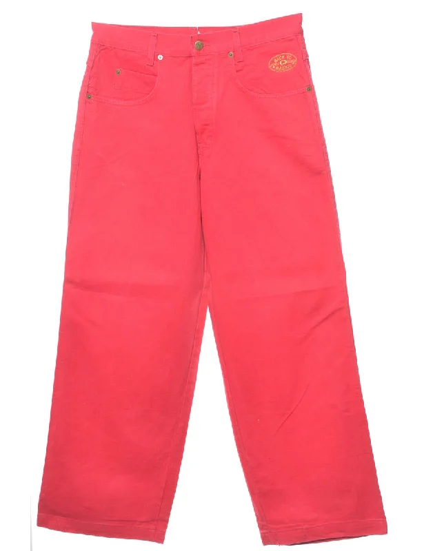 Hot Pink Straight Fit Jeans - W31 L31