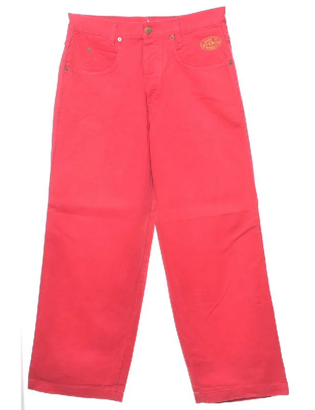 Hot Pink Straight Fit Jeans - W31 L31