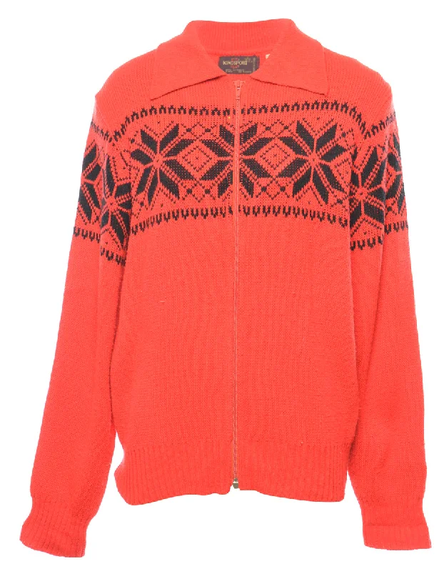 Nordic Red Cardigan - S