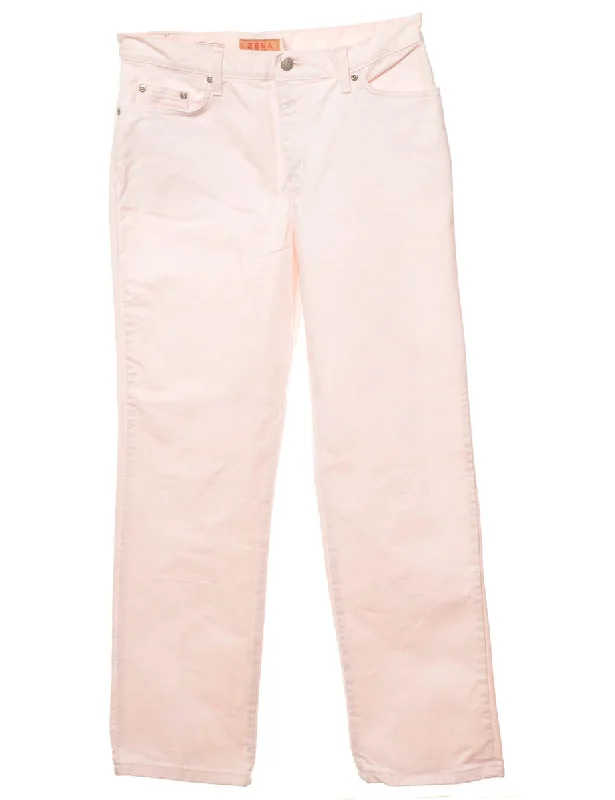 Pale Pink Straight Fit Jeans - W30 L30