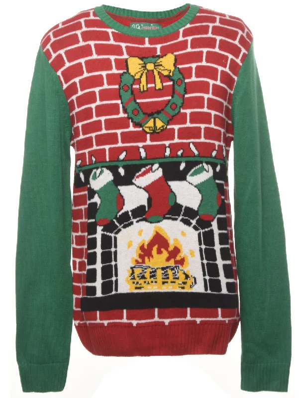 Red Christmas Jumper - M