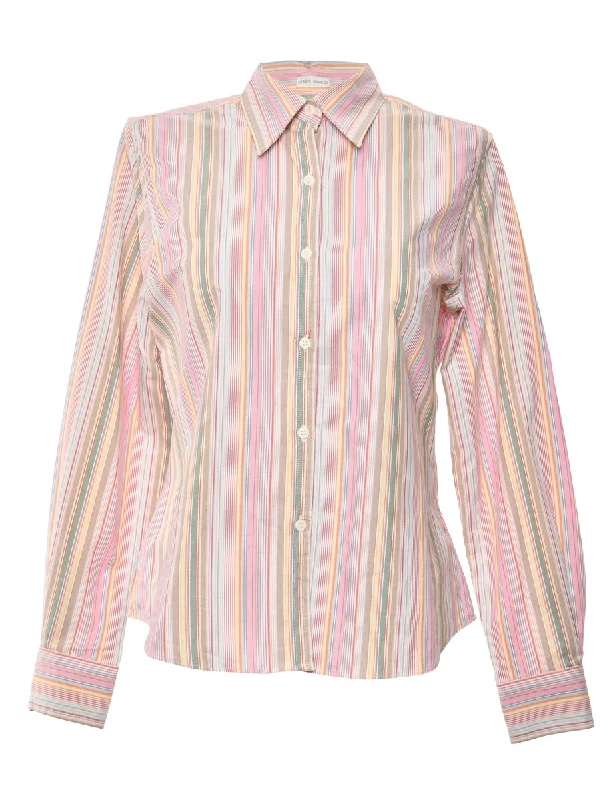 Striped Pink Shirt - L