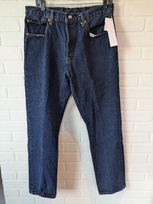 Blue Denim Jeans Straight Levis, Size 12