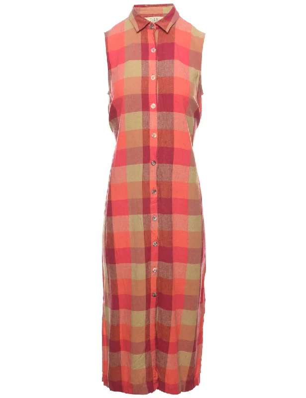 Checked Dress - M