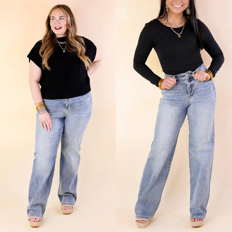 Judy Blue | Chic Simplicity High Waisted Straight Leg Jean in Light Wash