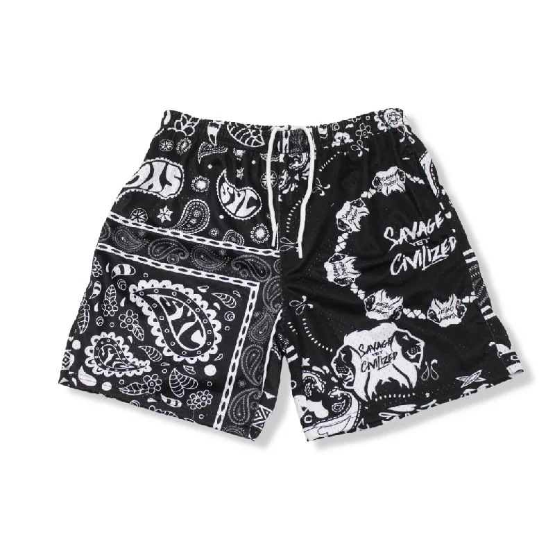 *NEW*SYC Paisleys Mesh Shorts "Black"