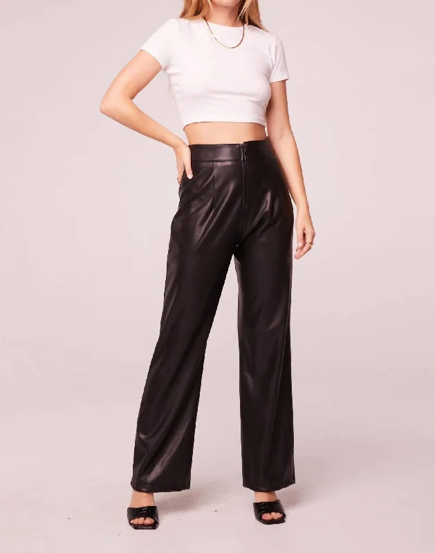 Rock Goddess Faux Leather Pants In Black