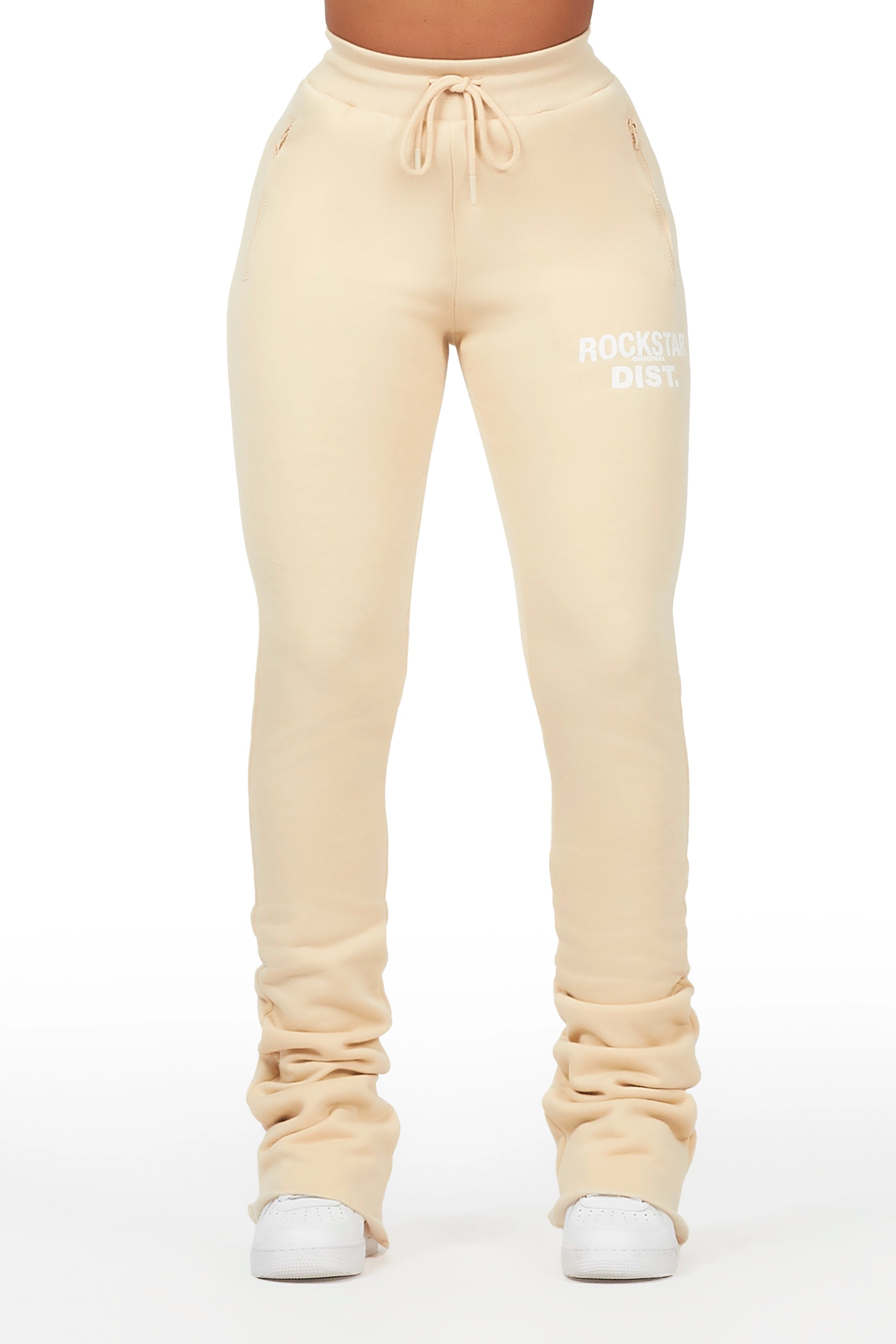 Juliana Beige Super Stacked Track Pant