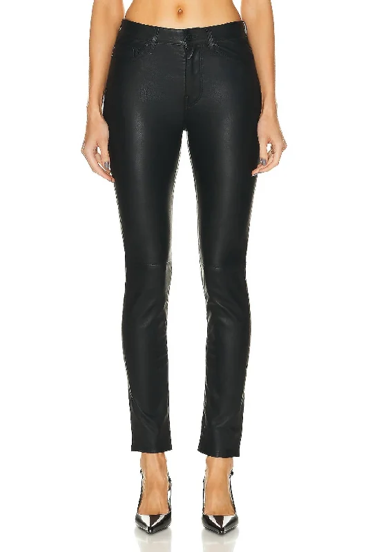 Slim Leather Pant In Black